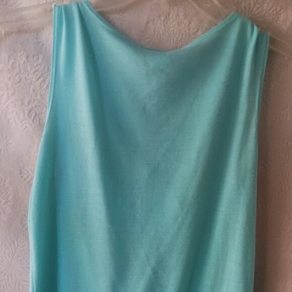 Sweet Aqua Bling! Soft JKLA Petites Tank Top - Picture 4 of 4